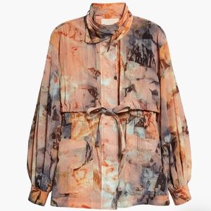 ULLA JOHNSON Giorgia Watercolor Print Jacket